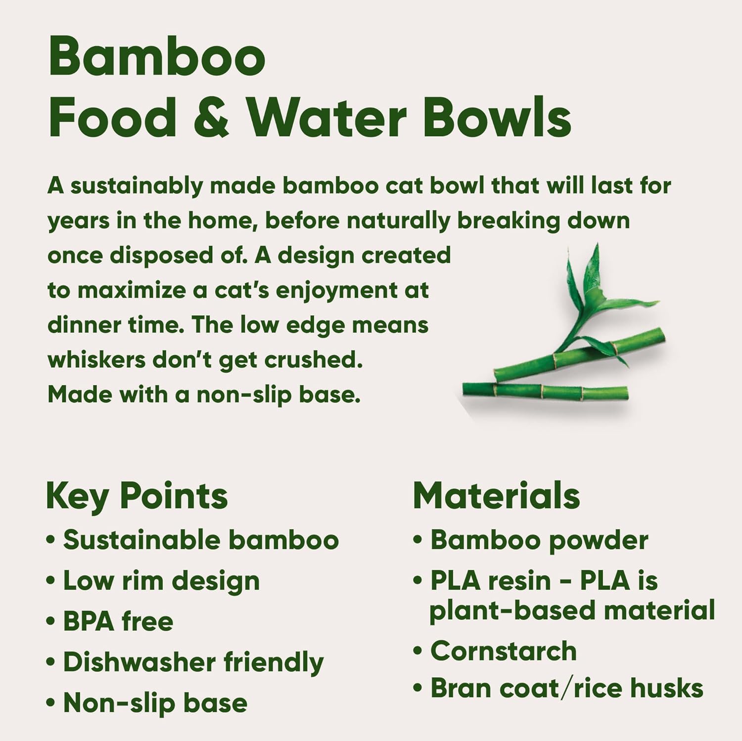 Bamboo Cat Bowls - 2 Colors