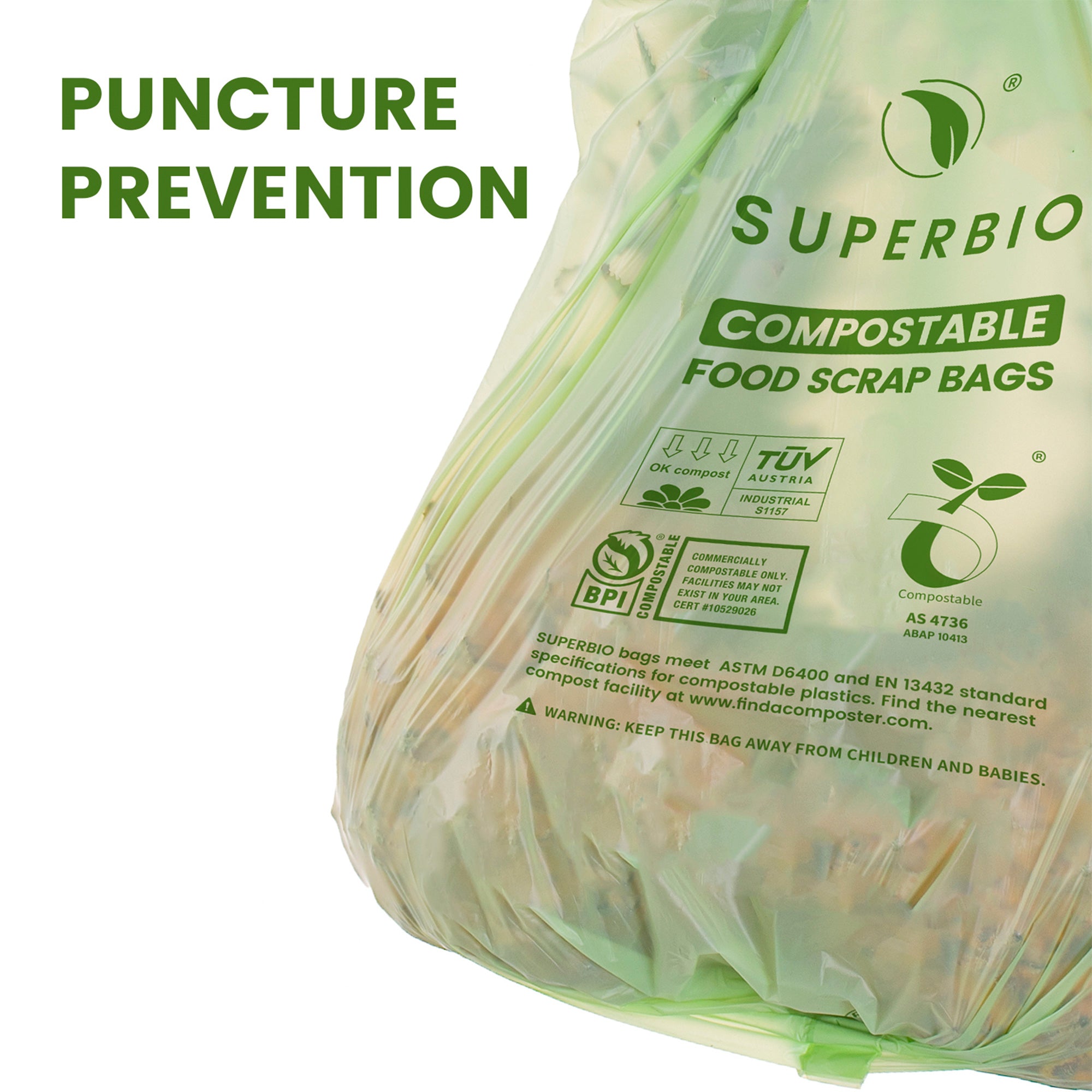 Compostable Garbage Bags, 2.6 Gallon