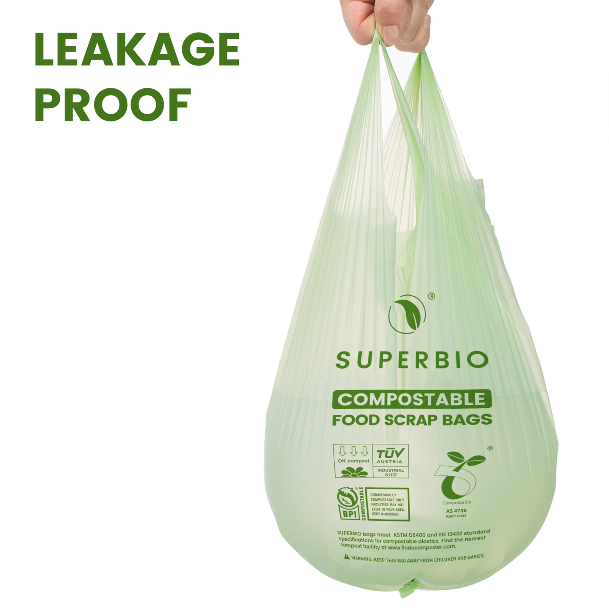 Compostable Garbage Bags, 2.6 Gallon