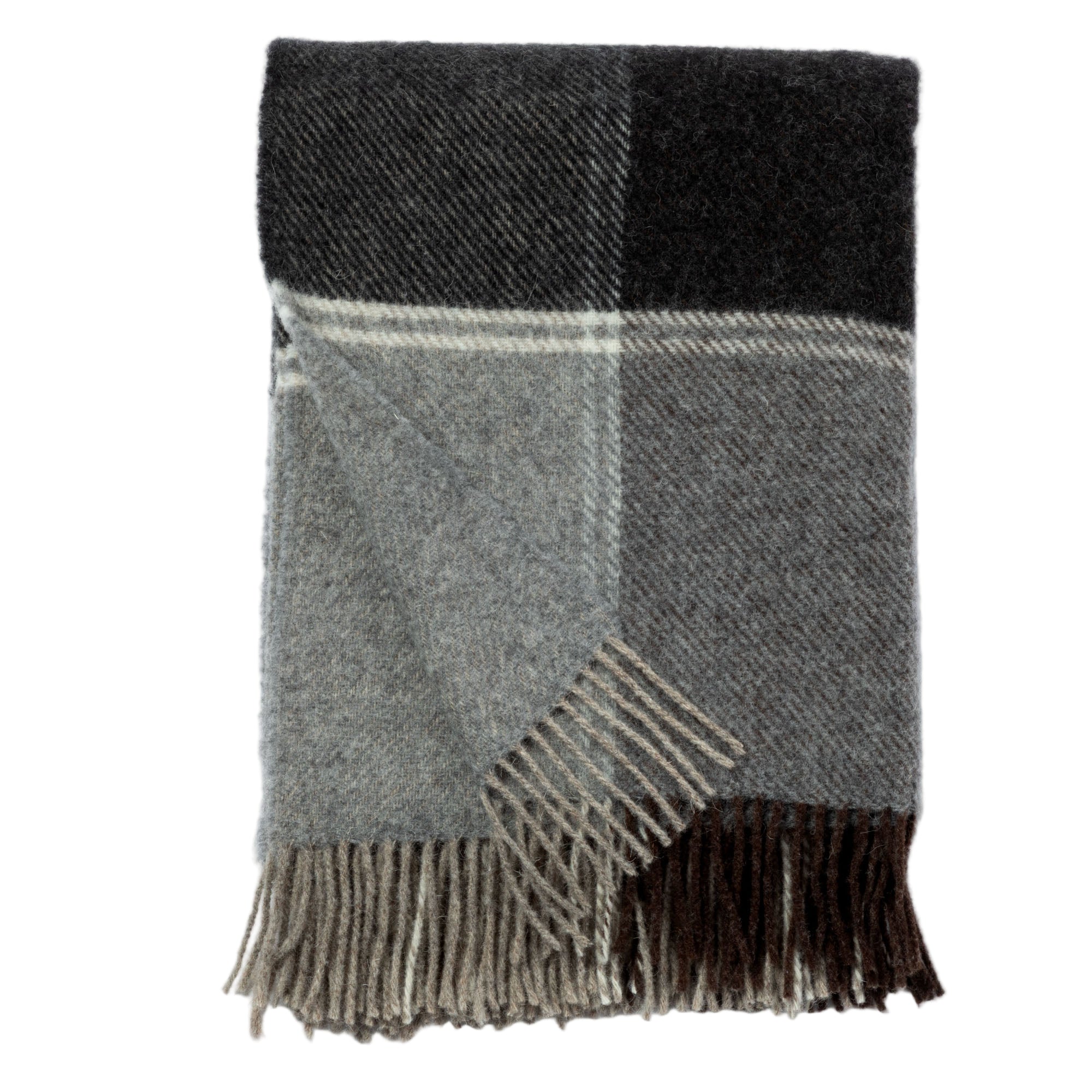 Ukrainian 100% Wool Fringed Throw Blanket