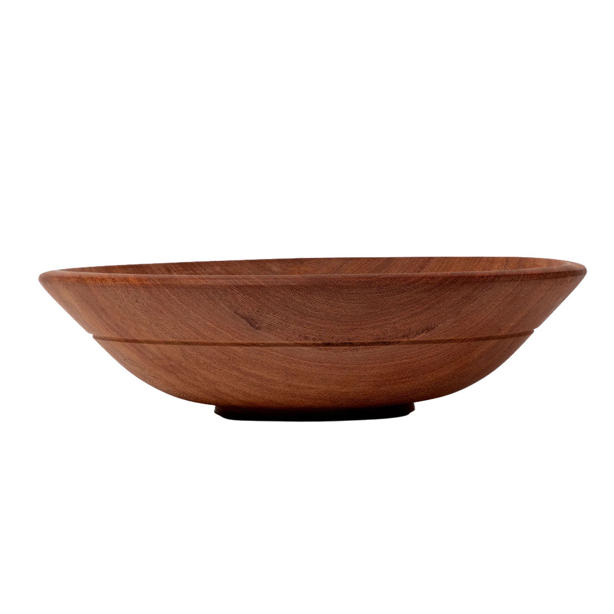 Hand-Carved Mahogany Wooden Bowl