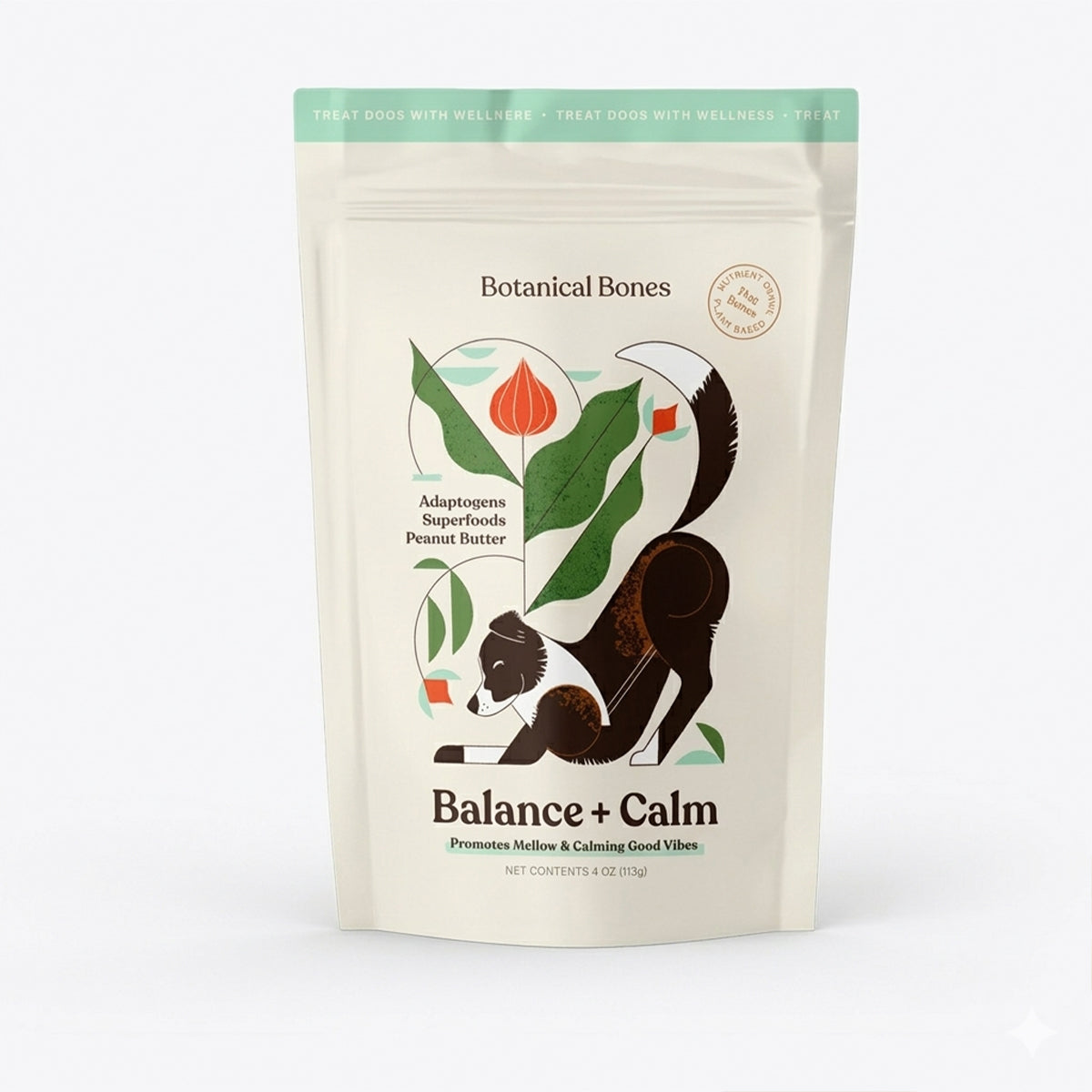 Package of Botanical Bones with a dog illustration on a white background