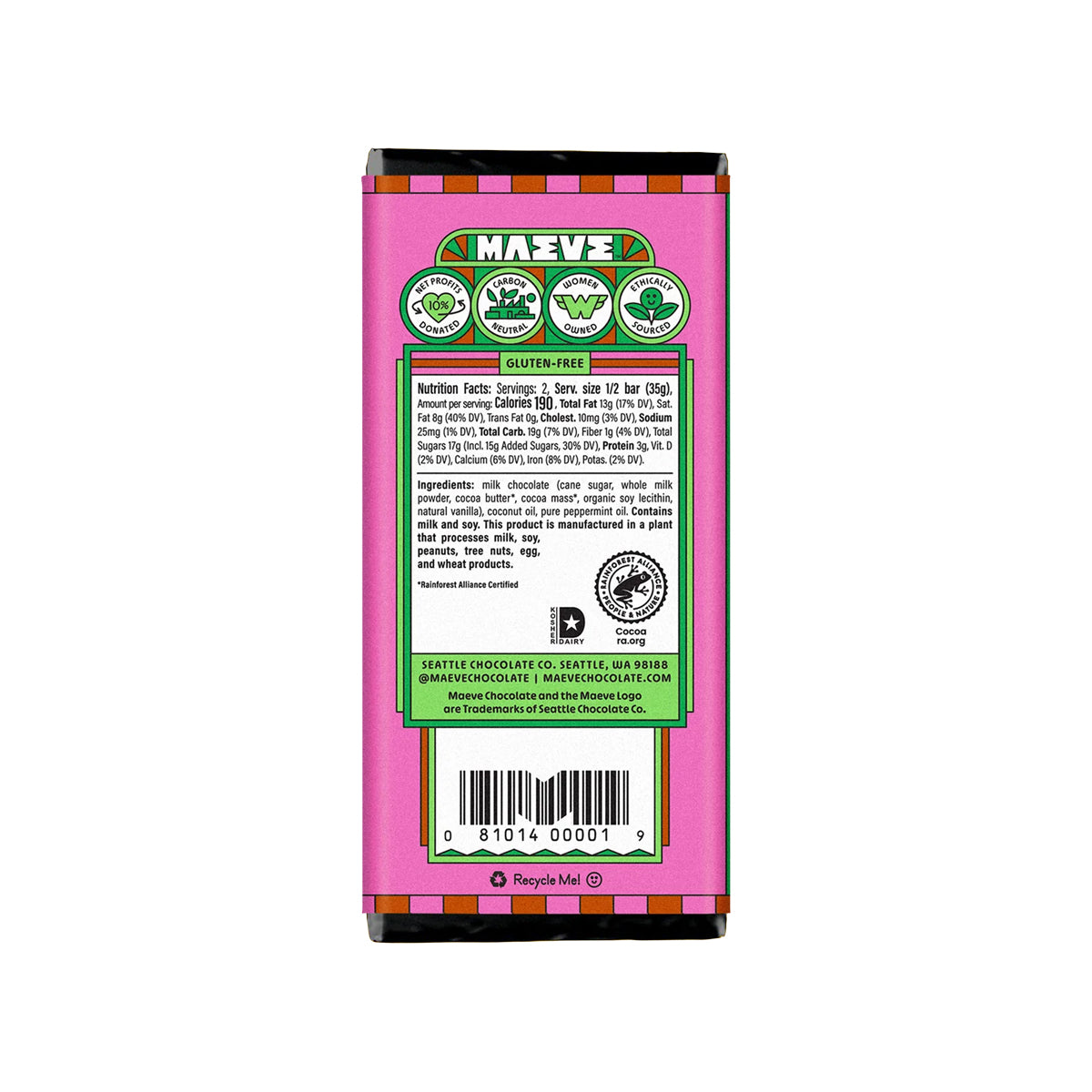 Fair-Trade Maeve Chocolate Bars