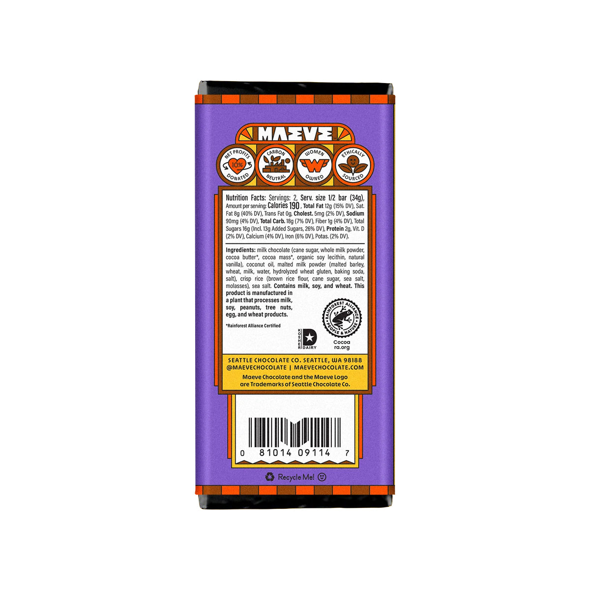 Fair-Trade Maeve Chocolate Bars