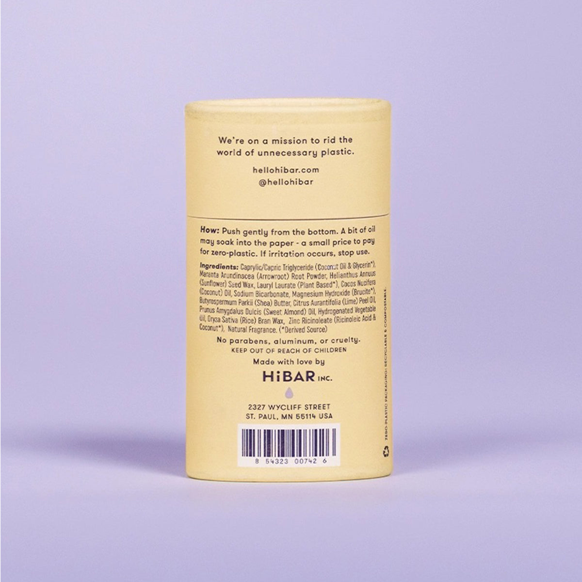 Plastic-Free Deodorant Bar