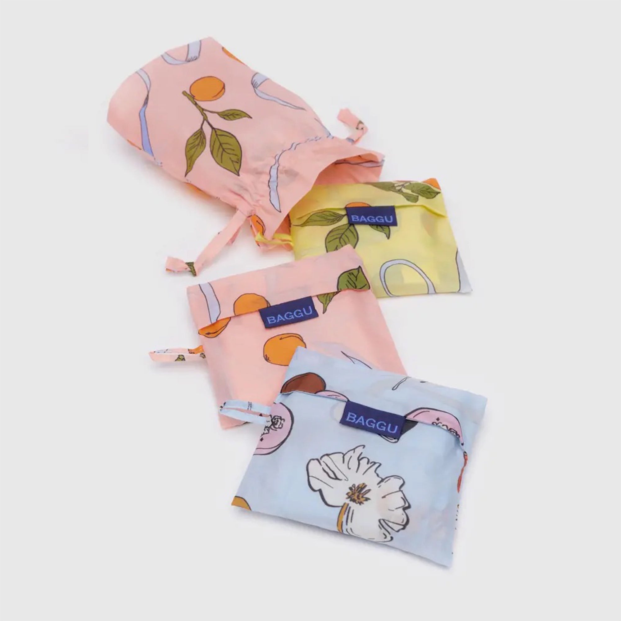 BAGGU Unique Reusable Bags - Set of 3