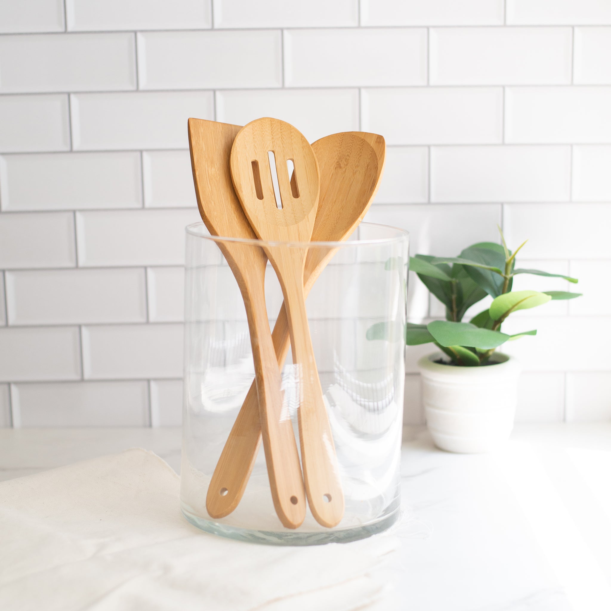 Set of Bamboo Kitchen Spoons | Free The Ocean