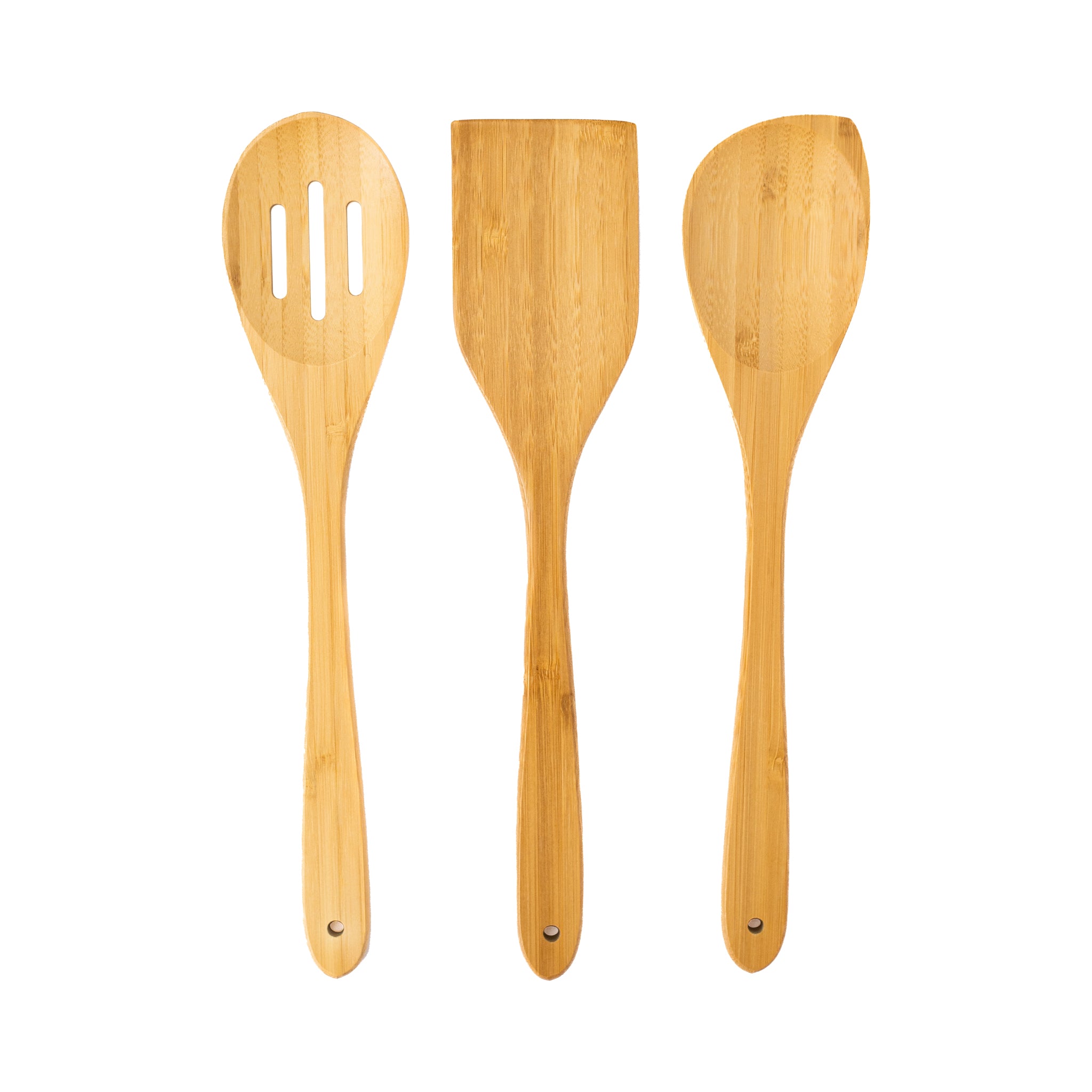 ADKINC Wooden Kitchen Utensil Set Uncoated Dishwasher Safe Bamboo Cooking Utensils Set with Holes, Organic Teak Wooden Spoons for Co