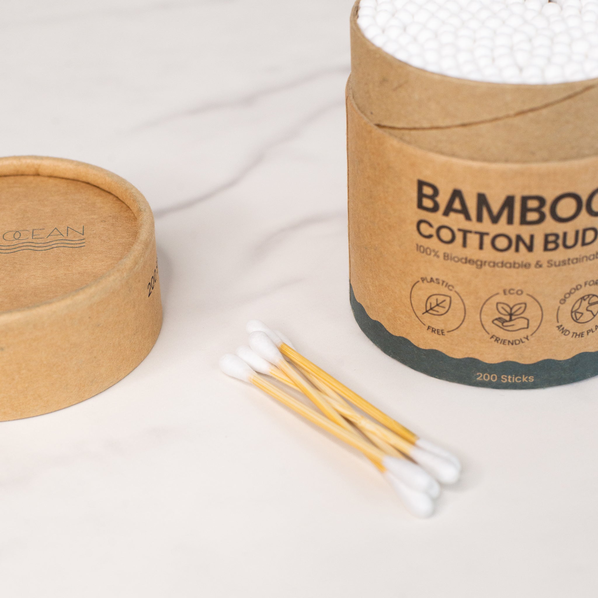 FTO Bamboo Cotton Swabs - 200 Pack
