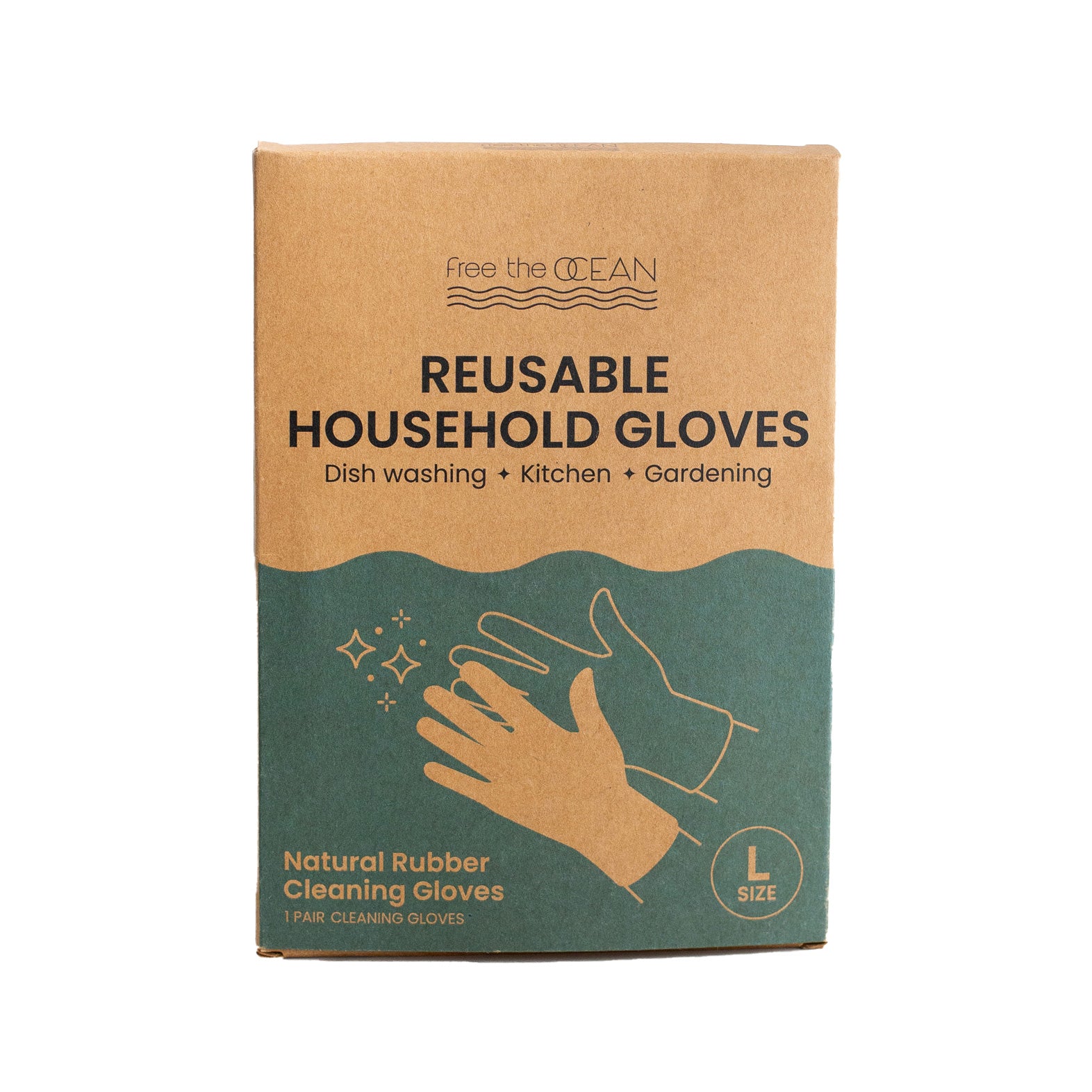 FTO Natural Rubber Cleaning Gloves - Two Sizes