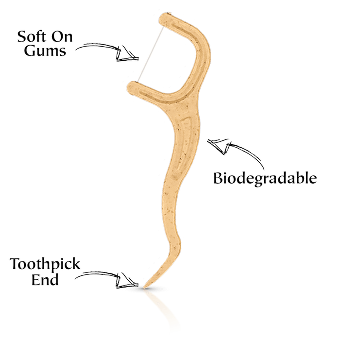 Compostable & Plastic Free Dental Floss Picks Free the Ocean Free