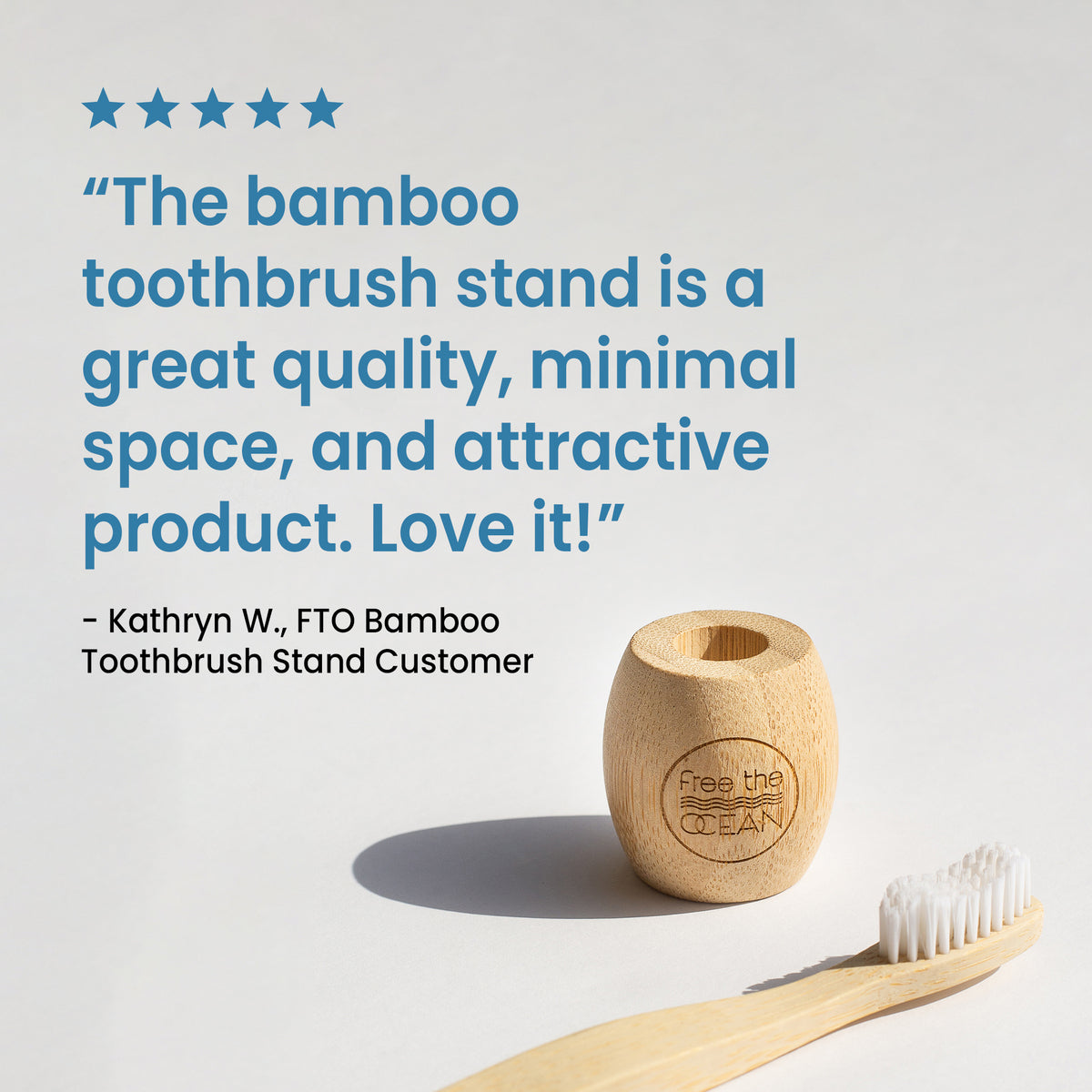 FTO Bamboo Toothbrush Stand