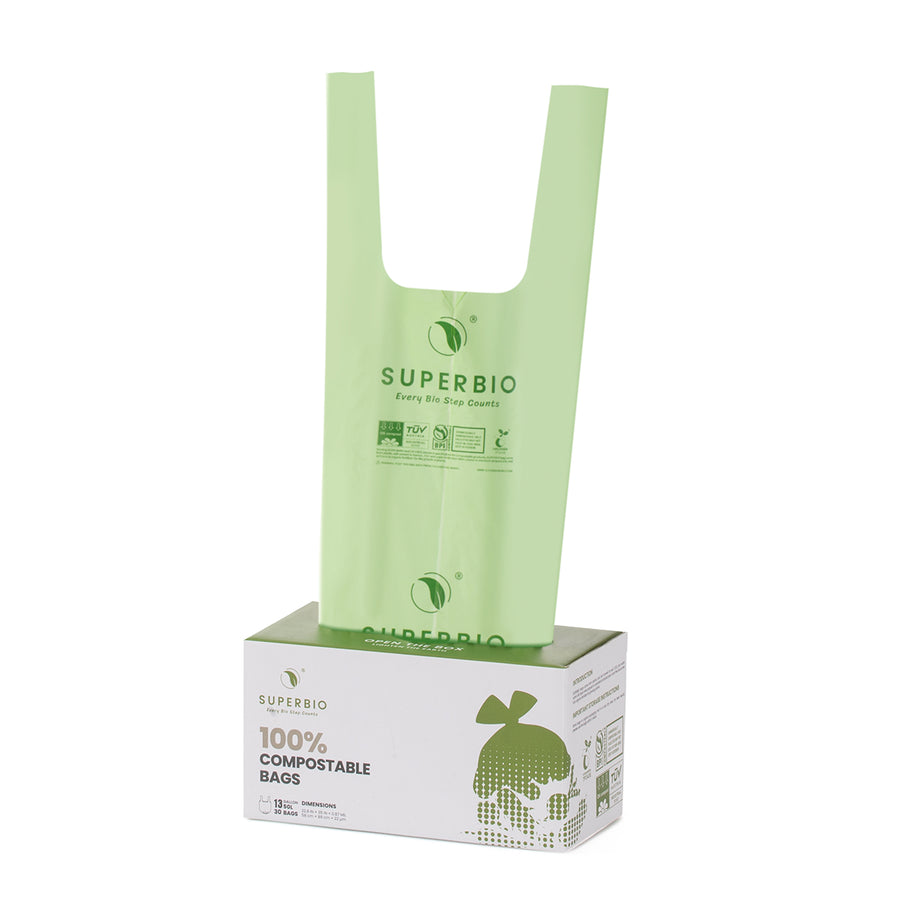 Compostable Tall Kitchen Garbage Bags, 13 Gallon | Free The Ocean